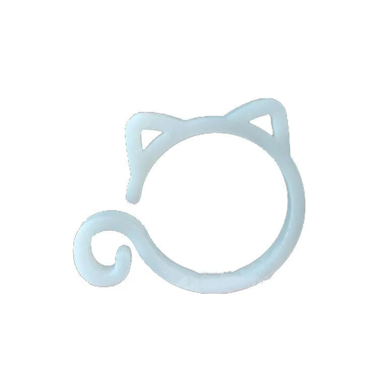 Cat-shaped plastic garden clip in four colours for plant support