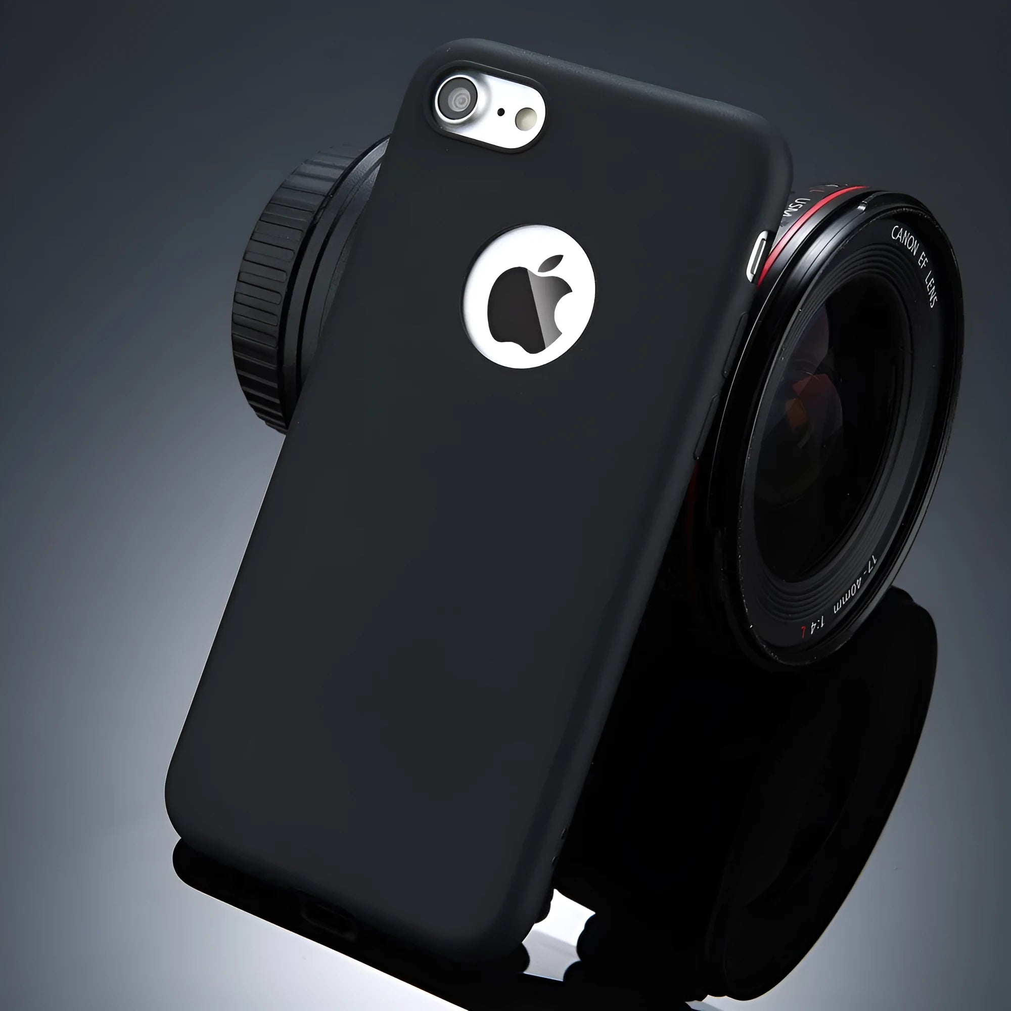 Soft plain silicon TPU phone case for iPhone in candy colours: blue, pink, red, green, black, navy blue.