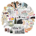 50 waterproof adhesive stickers with graffiti cartoon design for luggage and notebooks