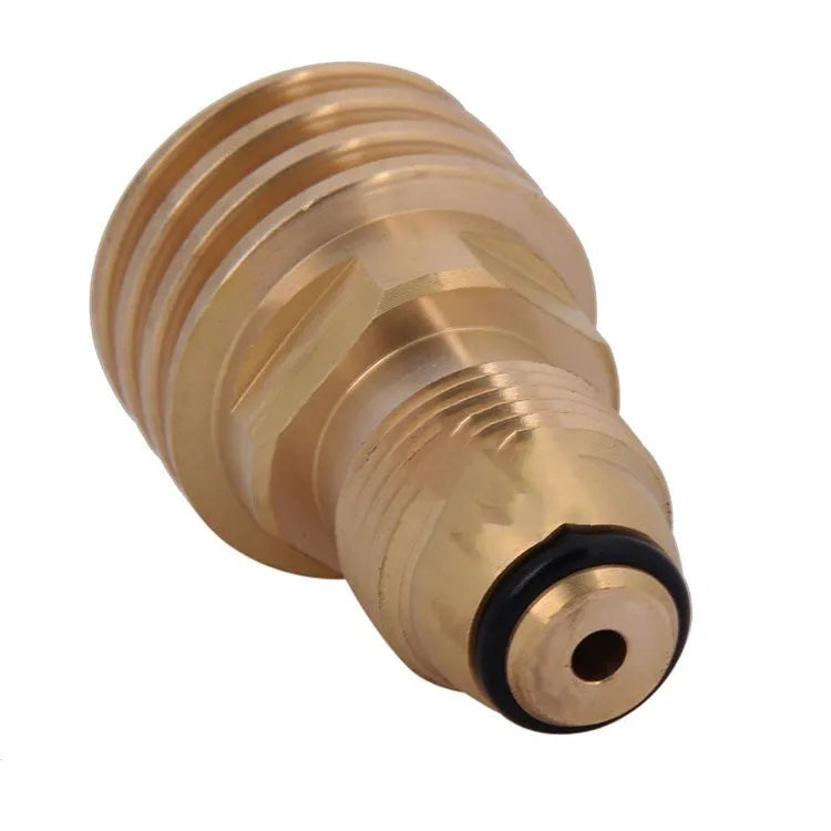 Brass gas adapter with external taper thread for 7mm gas charging connections
