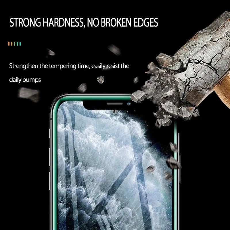 Luminous full cover tempered glass screen protector for iPhone glowing in dark with anti-scratch features