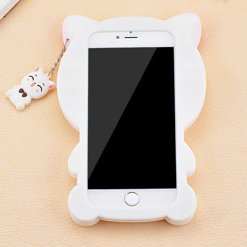 Soft silicone phone case showing edge-proof design, compatible with Samsung and iPhone models.