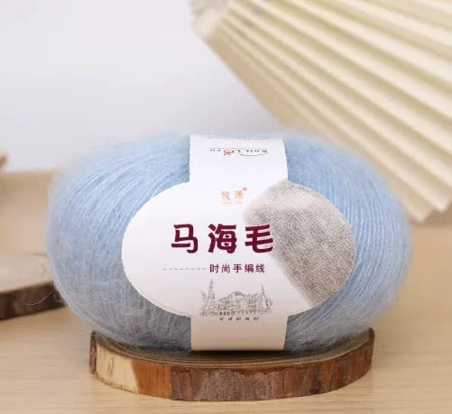 Mohair scarf DIY knitting kit with wool ball for hand-weaving in 34 colour options