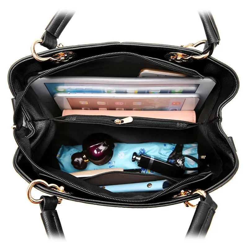 Retro PU leather handbag with shoulder strap and zipper closure in multiple colour options
