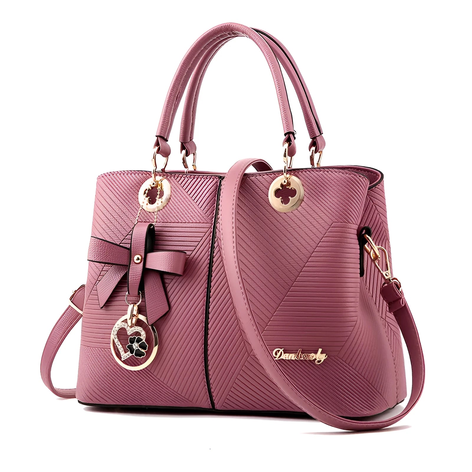 Retro PU leather handbag with shoulder strap and zipper closure in multiple colour options