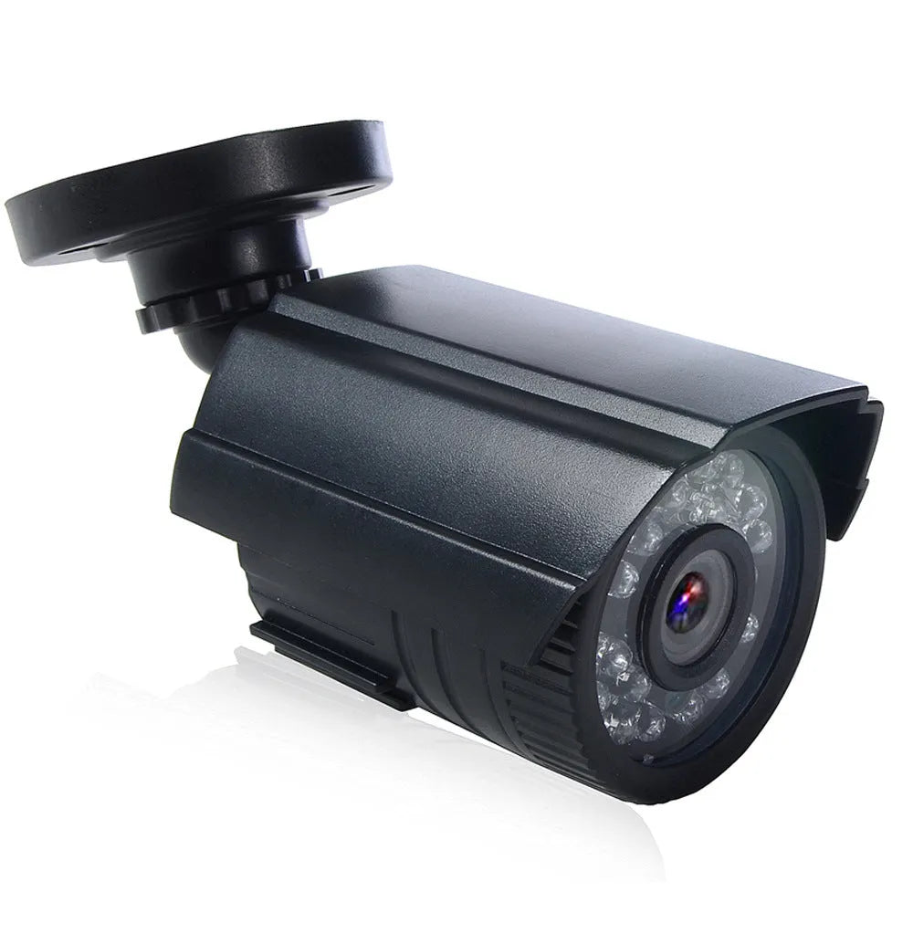 Black AHD HD waterproof CCTV security camera with infrared night vision LEDs