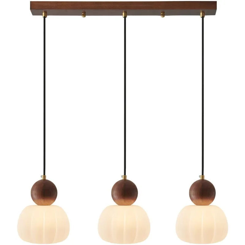 Nordic style creative pumpkin shape chandelier with alloy construction in a choice of colours.