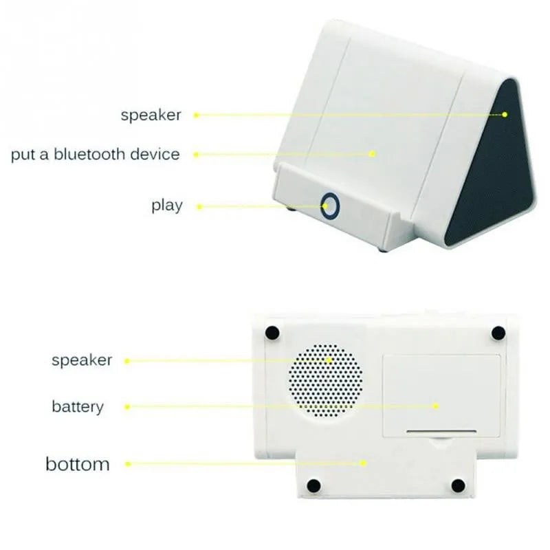 Small black or white wireless Bluetooth mini speaker for mobile phones and laptops.