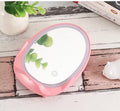 Portable vertical wireless charger with fill light mirror, 125x94x30mm, Micro USB, white or girl powder