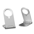 Silver vertical adjustable magnetic bracket for iPhone 12 with aluminium alloy construction