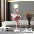 Art Girl atmosphere night lamp in resin with USB charging, showing colour options