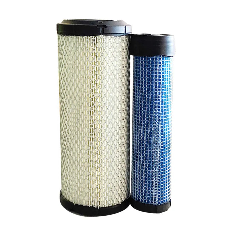 Donaldson 1027 air filter with straight head and elbow fitting options showing dimensions