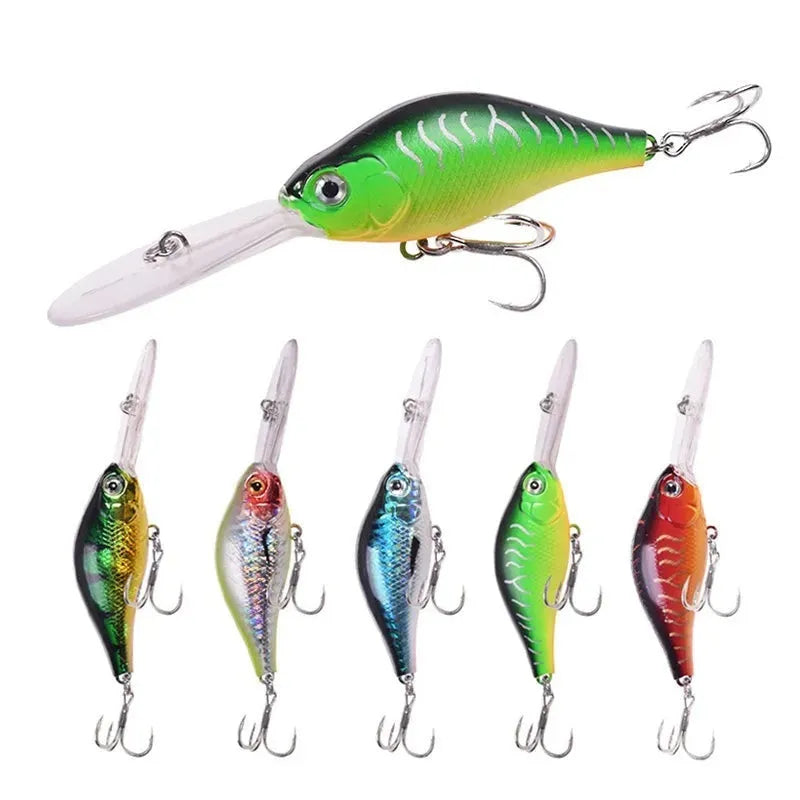 Little Fat Man 10.5cm deep diving minnow fishing lure with long tongue board
