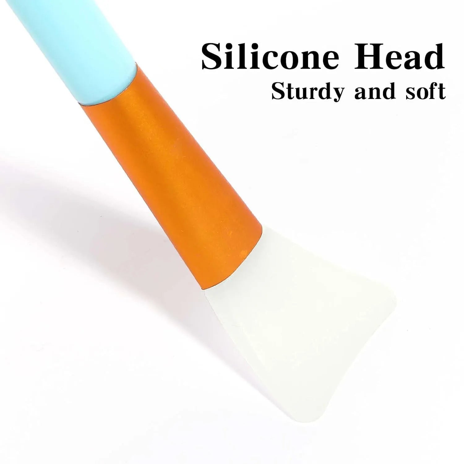 Reusable silicone face and body mask applicator spatula tool in choice of six colours.