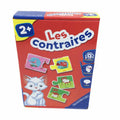 French educational puzzle cards with pictures and words for children aged 2+