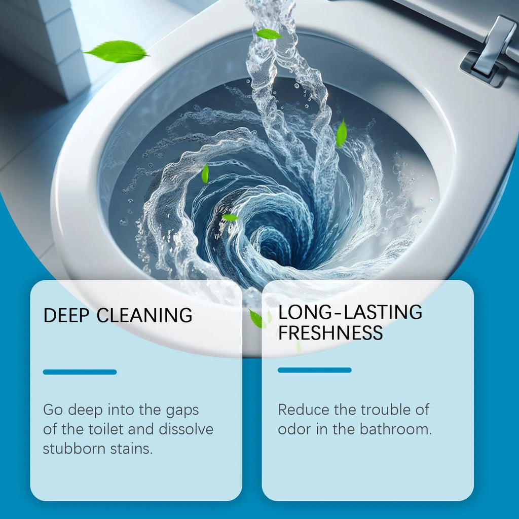 Toilet cleaning powder pack with four 30g sachets for urine stain and odour removal