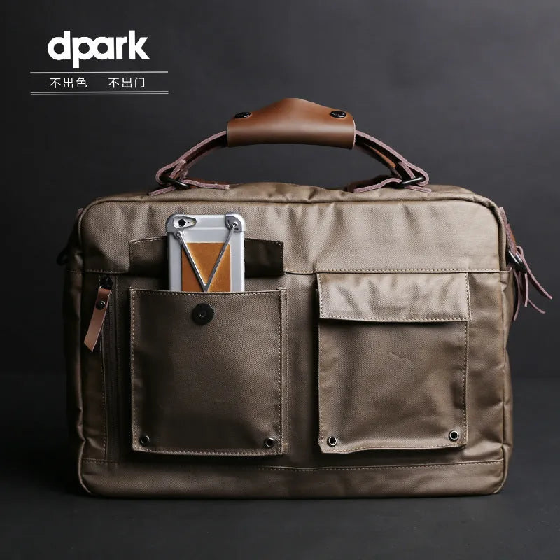 Dpark black laptop bag with shoulder strap for 14 or 15 inch Apple and Lenovo laptops