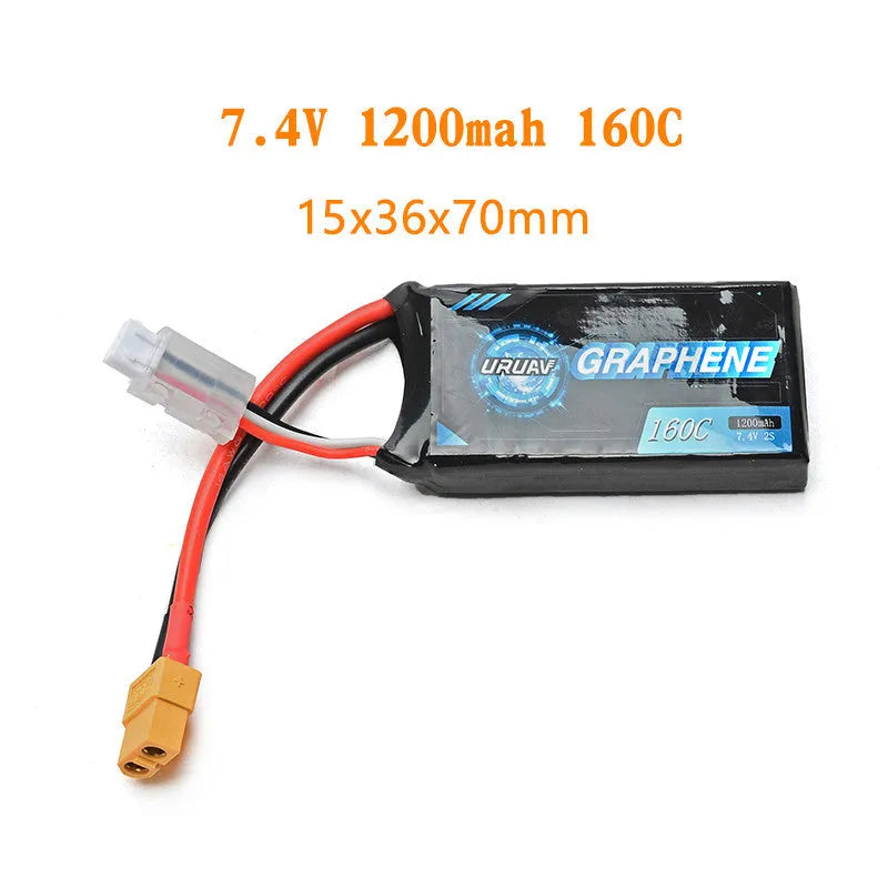 7.4V 1200mAh lithium battery for RC model cars, ships and drones