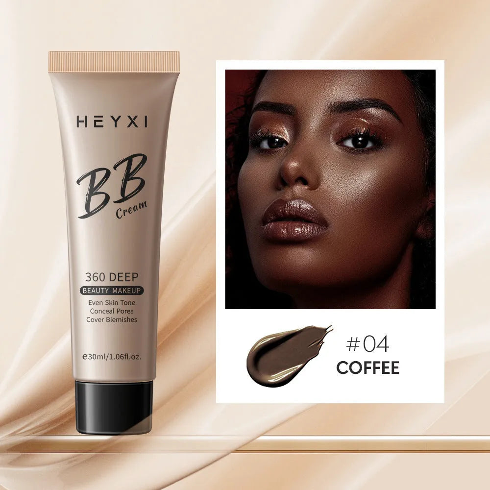 Waterproof sweat-proof BB cream in four shade options with skincare properties