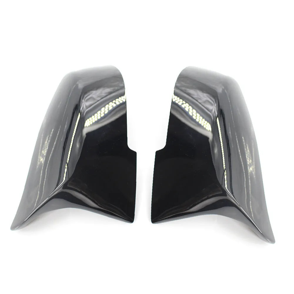 Modified horn rearview mirror shell for BMW 3 Series and 4 Series in paint bright black finish