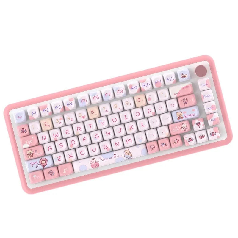 Sweet cotton candy colour mechanical keyboard keycaps XDA profile PBT plastic