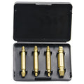 Five-piece 4341 high-speed steel screw extractor set for removing stripped screws and metal nails
