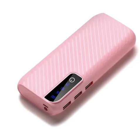 20000mAh portable mini power bank in multiple colours showing compact dimensions