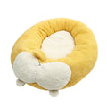 Corgi-shaped plush pet bed for dogs and cats in three sizes on a neutral background.