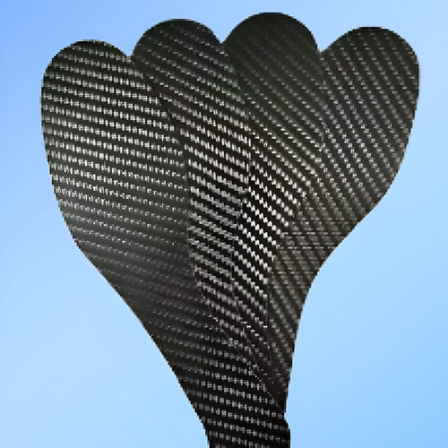 Black 3K full palm carbon fibre running insoles shown on a white background.