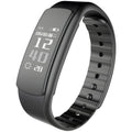 I6 smart sports bracelet in black or green on a wrist, showing its 0.96-inch screen and TPU band.