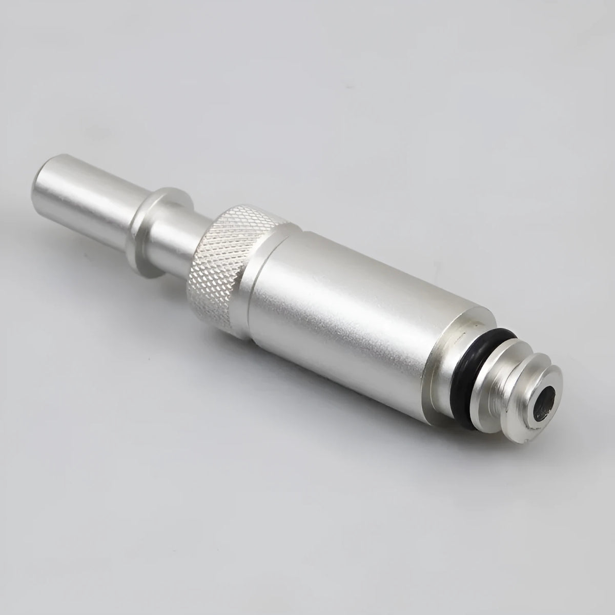 Silver metal transmission refuelling joint tool for VAS6262-9 automotive diagnostic systems