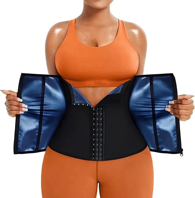 Sports waist shaping breasted belly belt in neoprene with adjustable abdomen contracting function