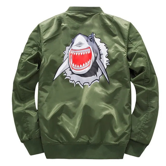 Men's chemical fibre blend jacket in Army Green, Black, Blue or Red, plus size S to 8XL.