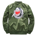 Men's chemical fibre blend jacket in Army Green, Black, Blue or Red, plus size S to 8XL.