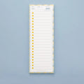 Cartoon student notepad in plastic storage box showing colourful striped and bear designs