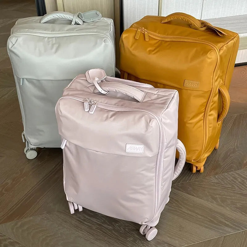 Waterproof Oxford cloth suitcase luggage with universal wheels in six colour options