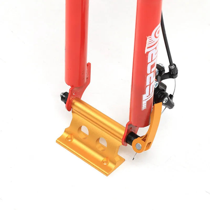 Silver metal bicycle front fork quick release clamp for SUV modification transport