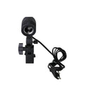 Black photographic lamp holder with E27 screw port and 1.8 metre power cords for studio lighting