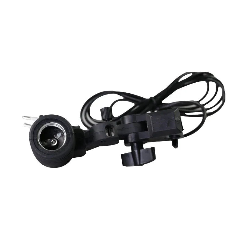 Black photographic lamp holder with E27 screw port and 1.8 metre power cords for studio lighting