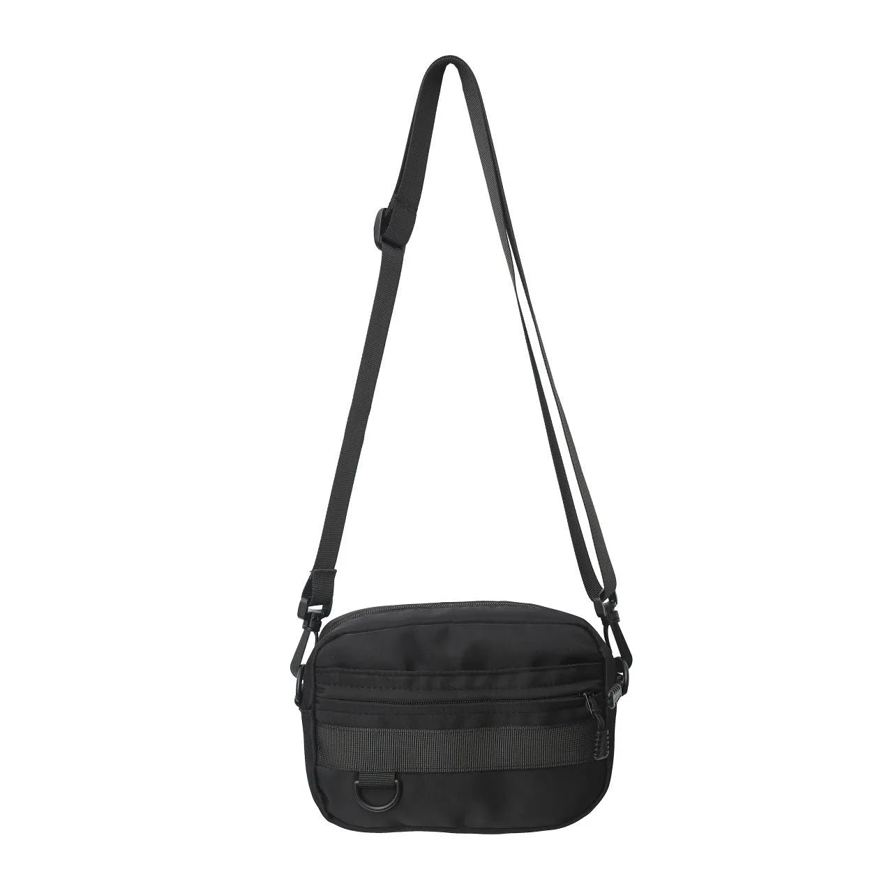 Men's nylon messenger bag in black, blue, green, or white with crossbody strap and street style design