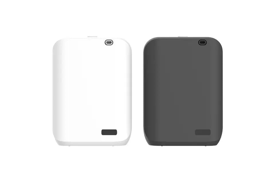 White HVAC wall mount essential oil diffuser with 150ml capacity and smartphone app control interface
