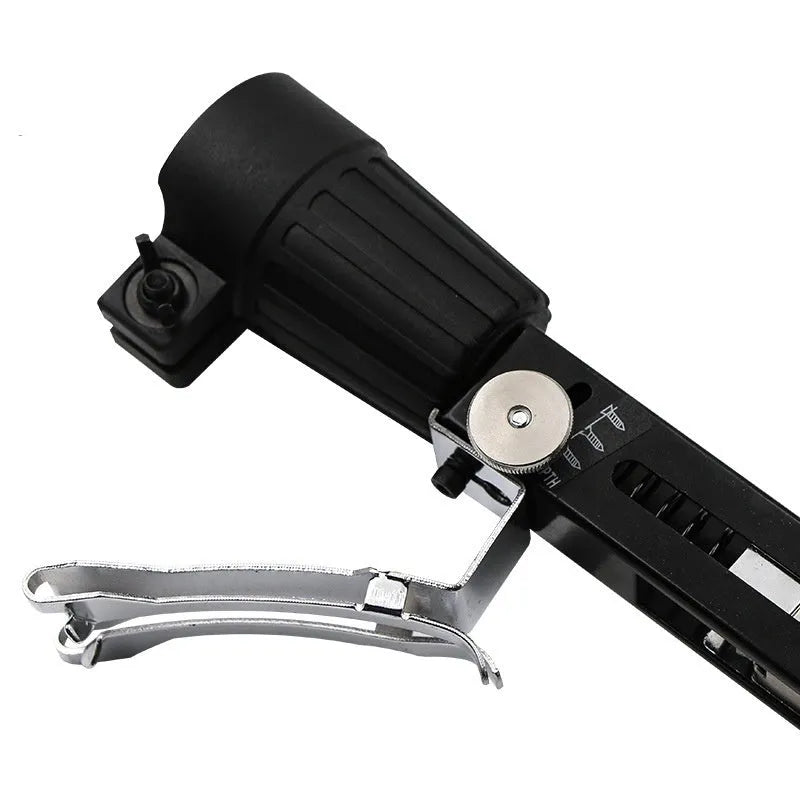 Automatic chain screw gun head electric screwdriver attachment with cross head bit and gun rack