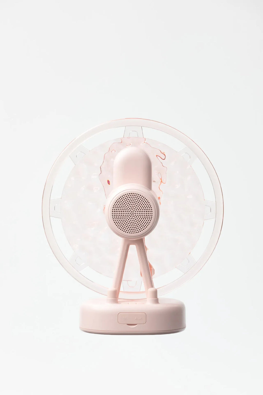 White or pink ferris wheel design Bluetooth speaker with colourful atmosphere lighting