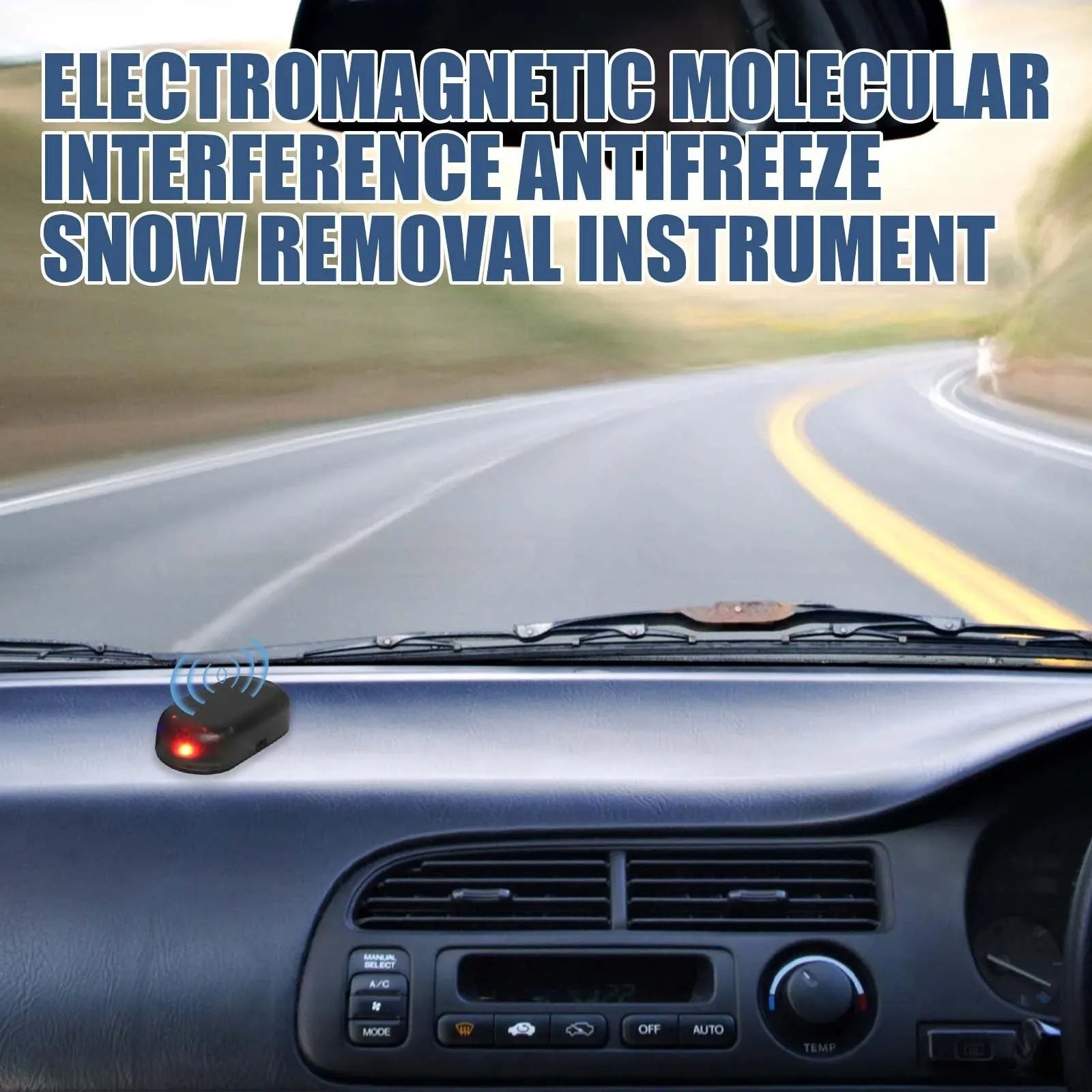 Black glass car deicing tool for snow removal from windscreens, measuring 5cm long.