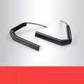 Pair of carbon fibre patterned steering wheel frame overlays for 21 left and right style installation.