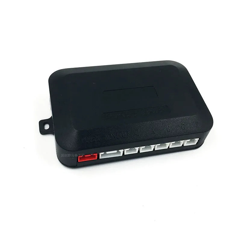 Four-sensor car reversing radar system with control module and installation tools