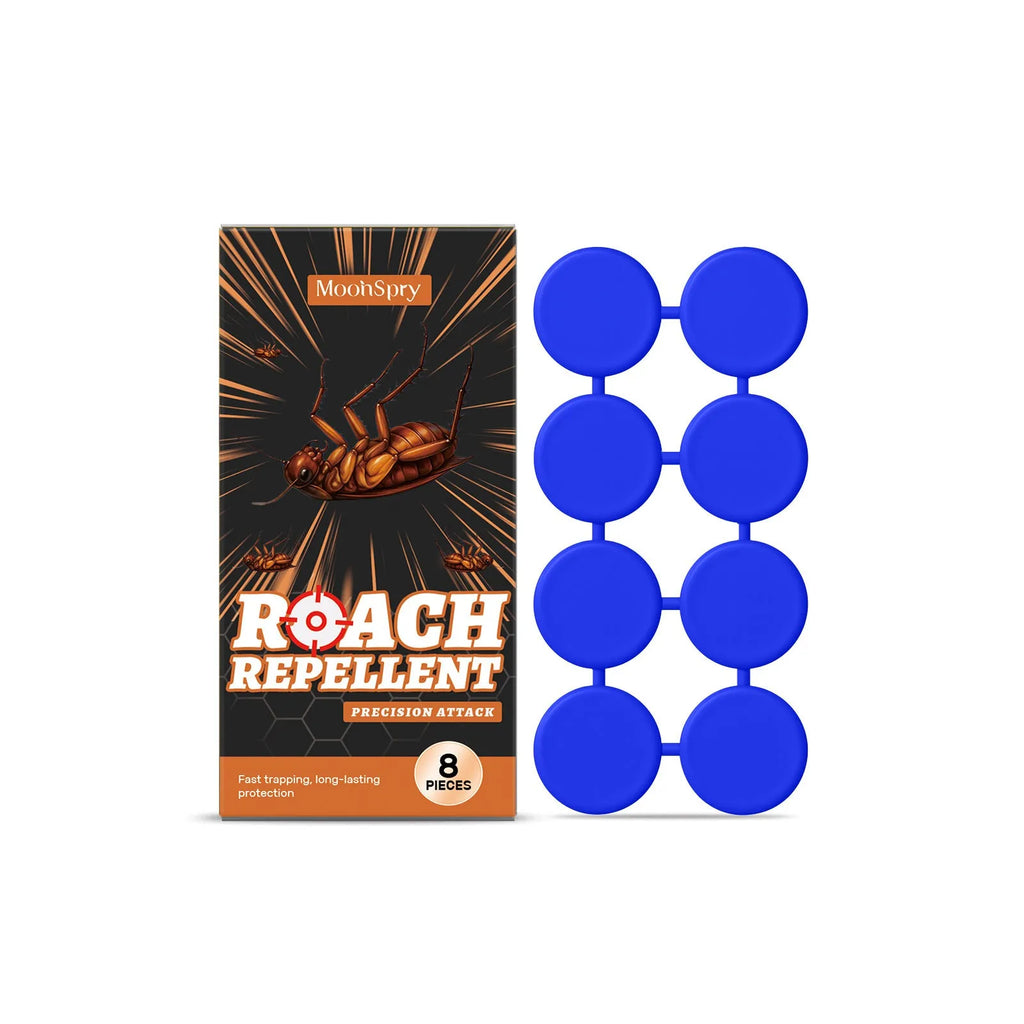 Cockroach bait sticker and glue trap set for indoor kitchen pest control