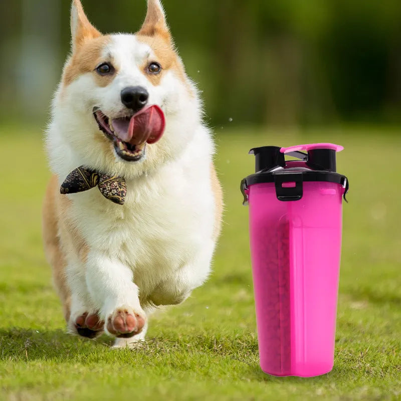Portable dog water and food cup with collapsible 23cm design in multiple colours