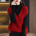 Women's cream V-neck sleeveless knit vest with a raised 3D pattern, laid flat.