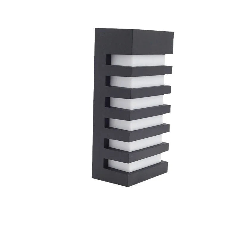 Modern minimalist outdoor wall lamp with aluminium alloy shell showing five-layer design configuration